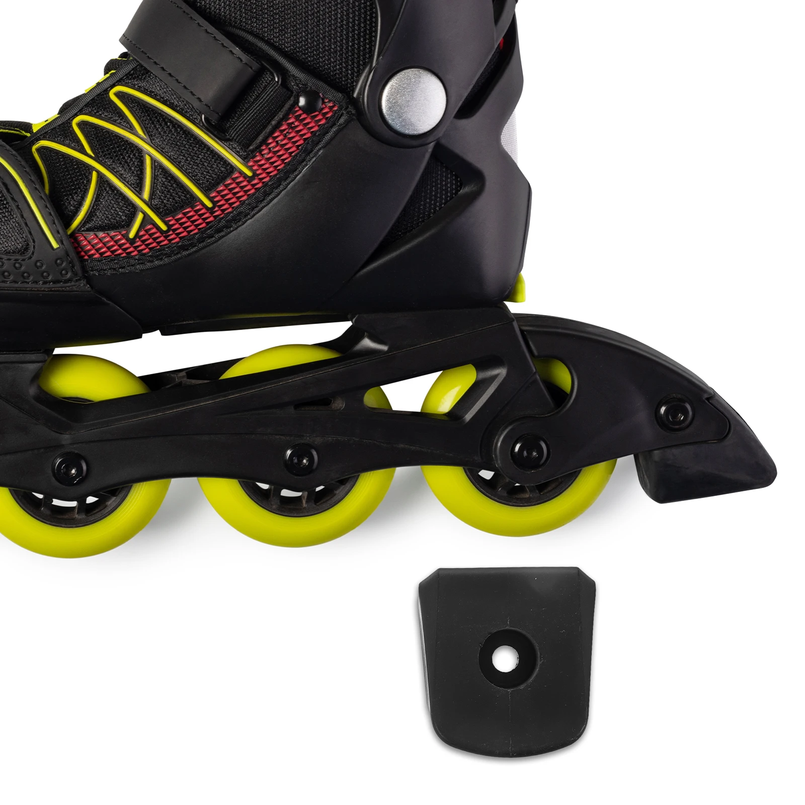 استبدال سدادة أصابع القدم للتزلج على الجليد مناسبة عالميًا، كتلة فرامل سهلة التركيب للأطفال البالغين، وسادة فرامل غير قابلة للانزلاق متضمنة