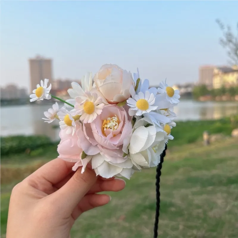 Hanbok hiasan kepala, aksesori pakaian Korea Set lengkap bunga setelan rambut baru