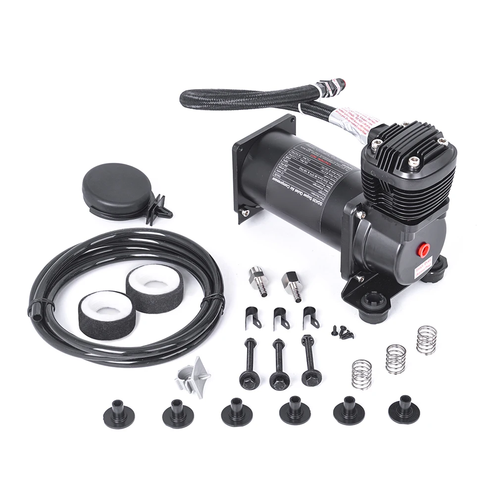 Truck Air Suspension Compressor Kit, SQ420 12V Silent Model with 200PSI Working Pressure