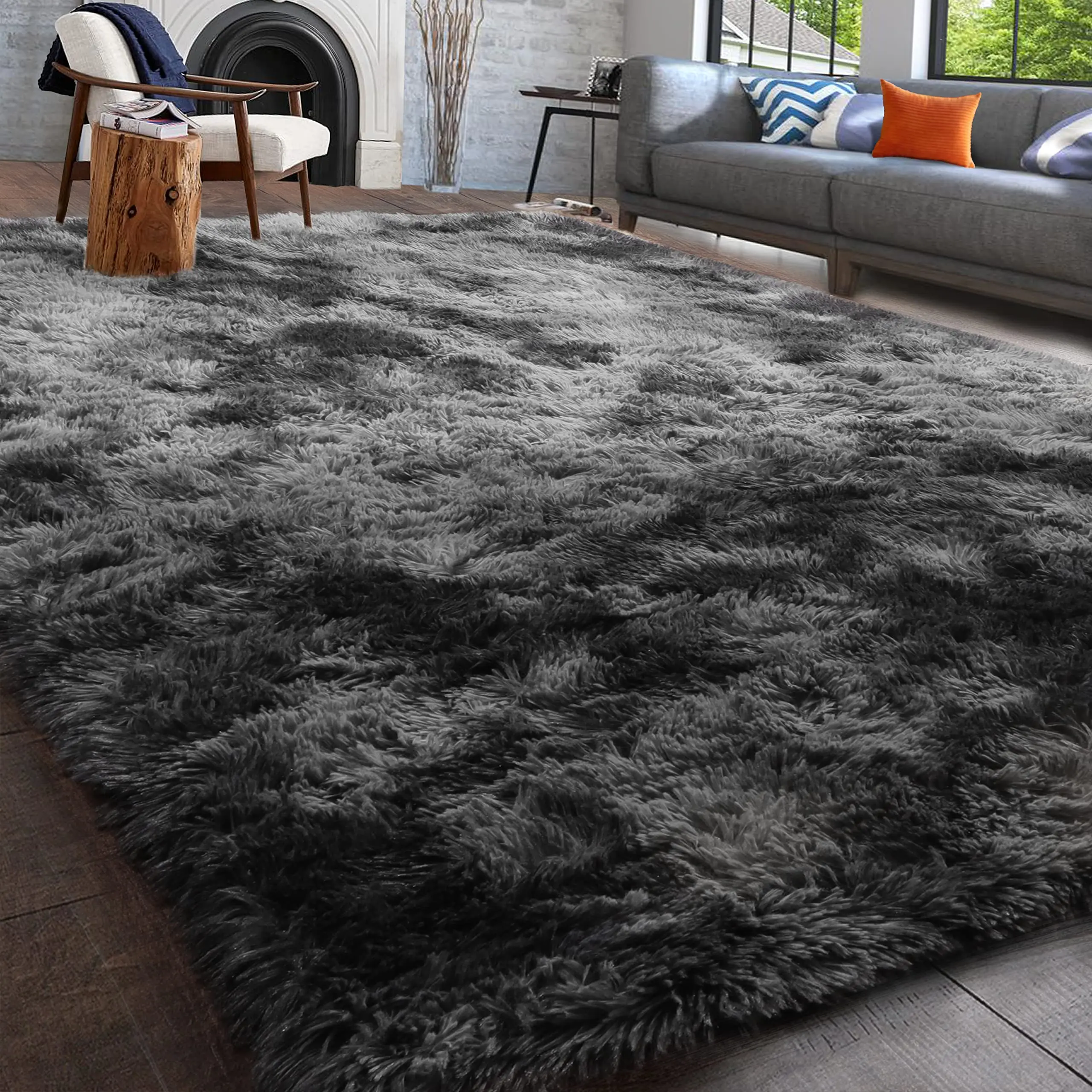 Fluffy Bedroom Large Rug Carpet Feet Shaggy Rugs for Bedroom Kids Room Plush Nursery Rug Living Room Area Rugs Room Decor