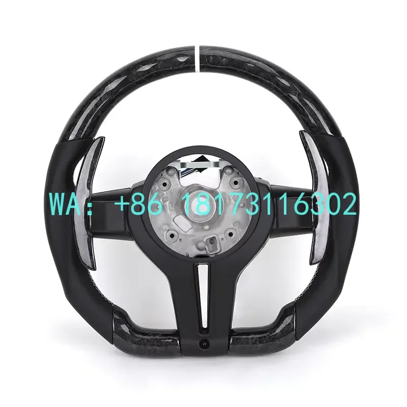 China Plant 2026 Custom Half Leather Forged Carbon Fiber M Sport Steering Wheel F10 F20 X3 F25 F15 F30 M3 F80 M4 F82 M2