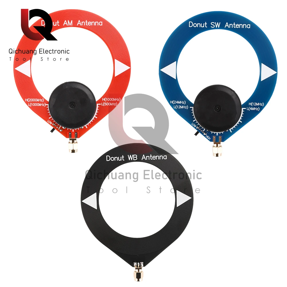 Transimpedance Amplifier Sweet Donut AM/SW/WB Antenna 10kHz-180MHz Mini Loop Antenna Module for Radio Walkie Talkie SDR