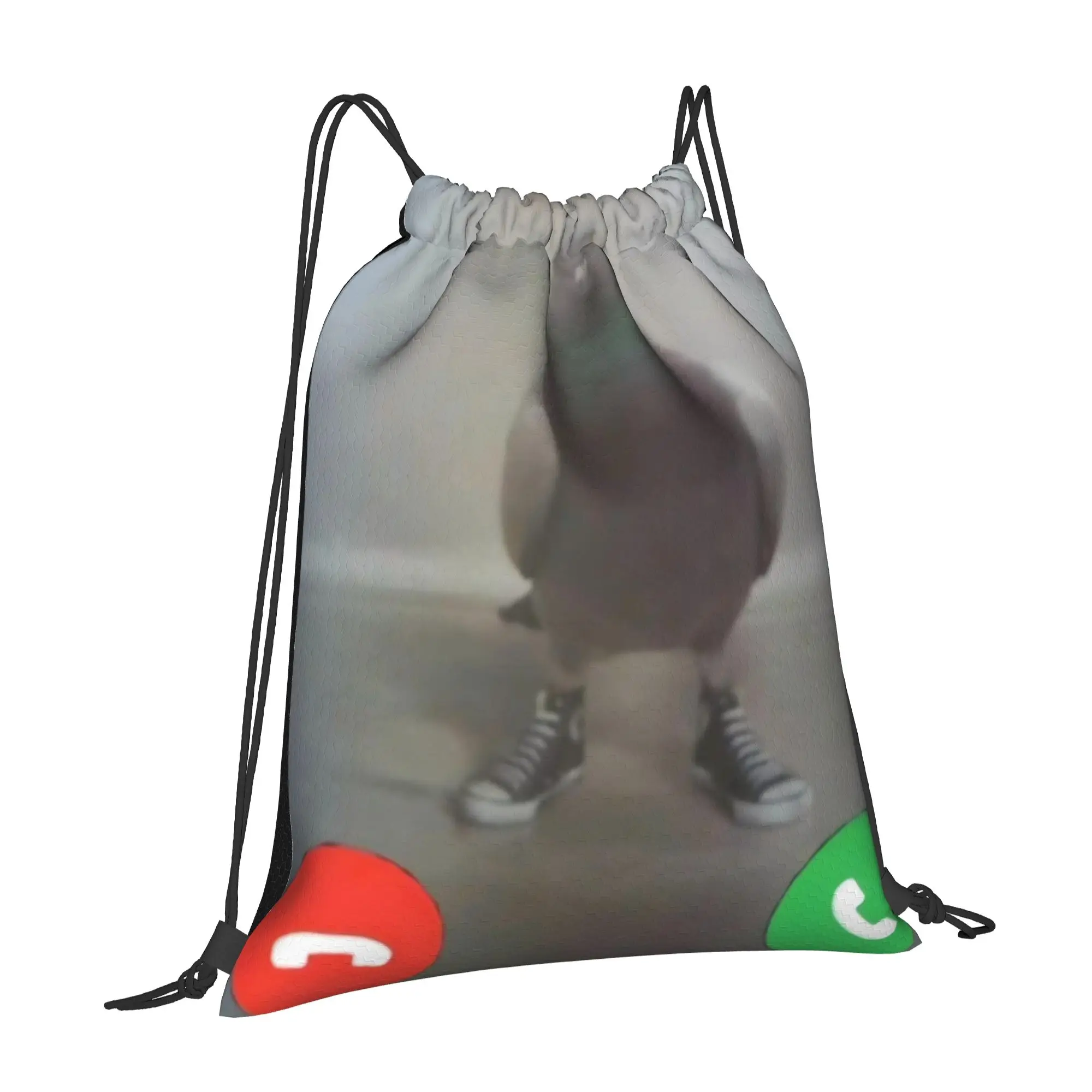 Call up pigeon Ai pigeon Multi-function Pocket Men Women Storage Backpack Teenager Travel Bag Print Drawstring Bags