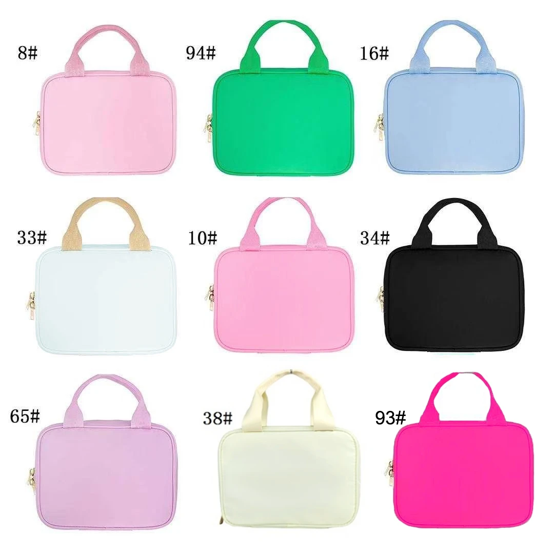 Nylon Preppy Lunch Box Large Insulated Lunch Bag Reusable Lunch Tote Bag Preppy LunchBag for School Travel Picnic