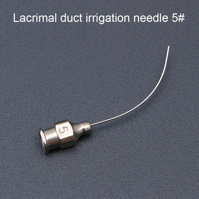 7pcsOphthalmic instruments stainless steel lacrimal duct irrigation needle arc angle straight dental surgery irrigation needle