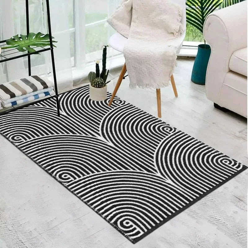 Modern Area Rug Fall Outdoor Rug Indoor Outdoor Rug Orange Living Room Bedroom Rug Entryway Rugs Patio Rug for Porch Front Door