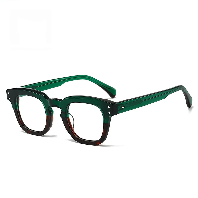 Good energy-Italy Design Handmade Acetate Retro Vintage Unisex Square Shape Progressive Glasses Eyeglasses Frame