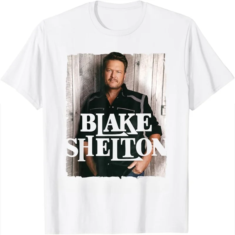 Blake Shelton Merch T-shirt Men Short Sleeve Tee Unisex Tops Clothes Causal Female Y2K Tops