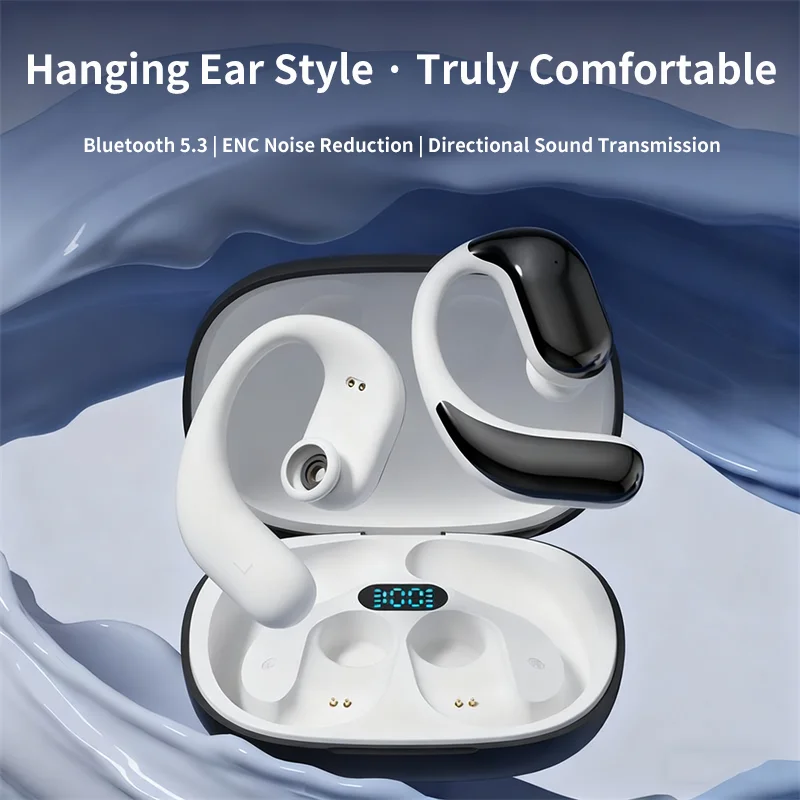 

Open Style Bluetooth Earphone HiFi Sound Effect Power Display ENC Call Noise Reduction