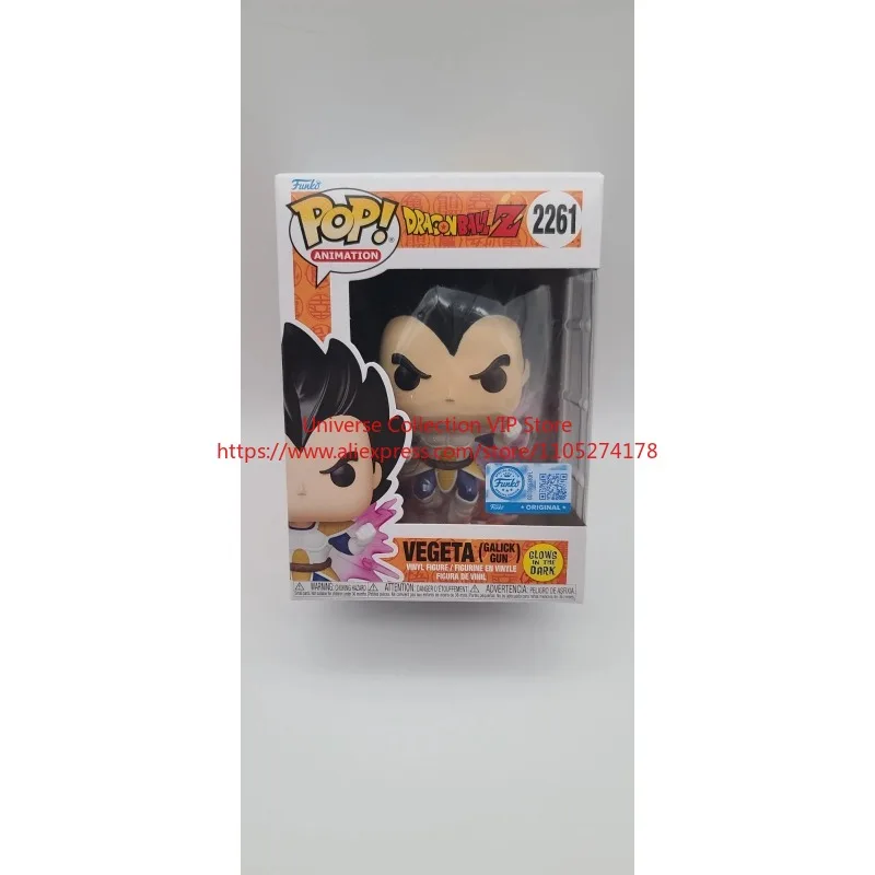 Figura de Vinilo Funko Pop Dragon Ball Z Vegeta Galick Gun Glows # 2261 Modelo Original Limitado, Regalos Coleccionables para Fans