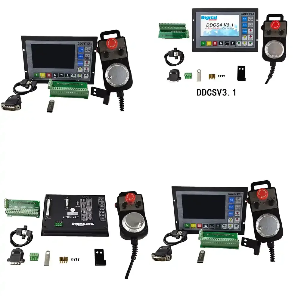 CNC Motion Controller 4axis Kits DDCS V3.1 Offline G Code of CNC Engraving Machine System One Set