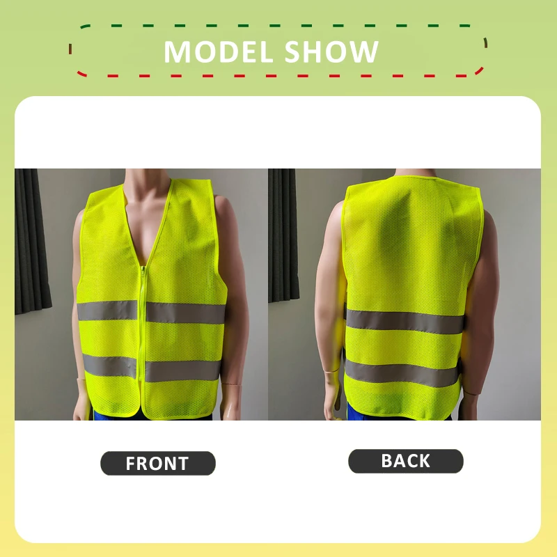 Alta Visibilidade Reflective Safety Vest, Proteção Pessoal, Jaqueta para Noite, Ao ar livre, Segurança