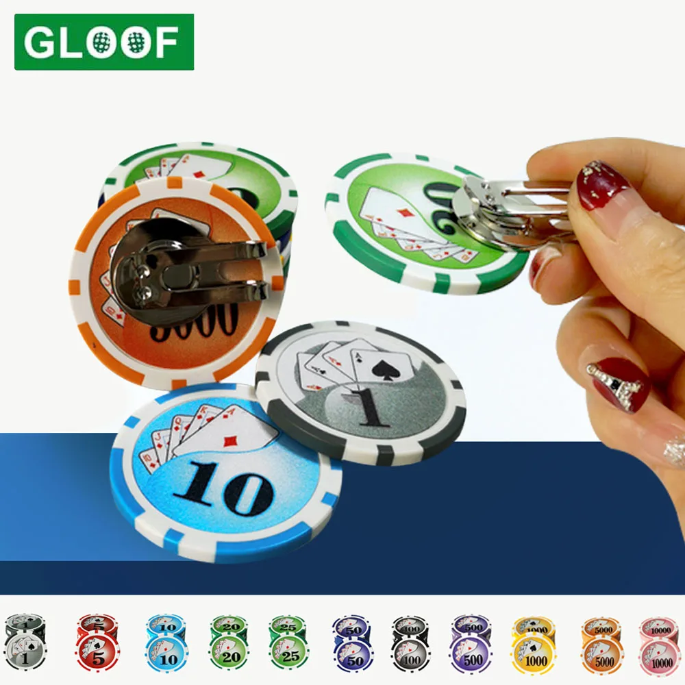 1Pcs New Golf Ball Marker with A Standard Hat Clip Magnetic Alloy Marker Golf Accessories Poker Numbers