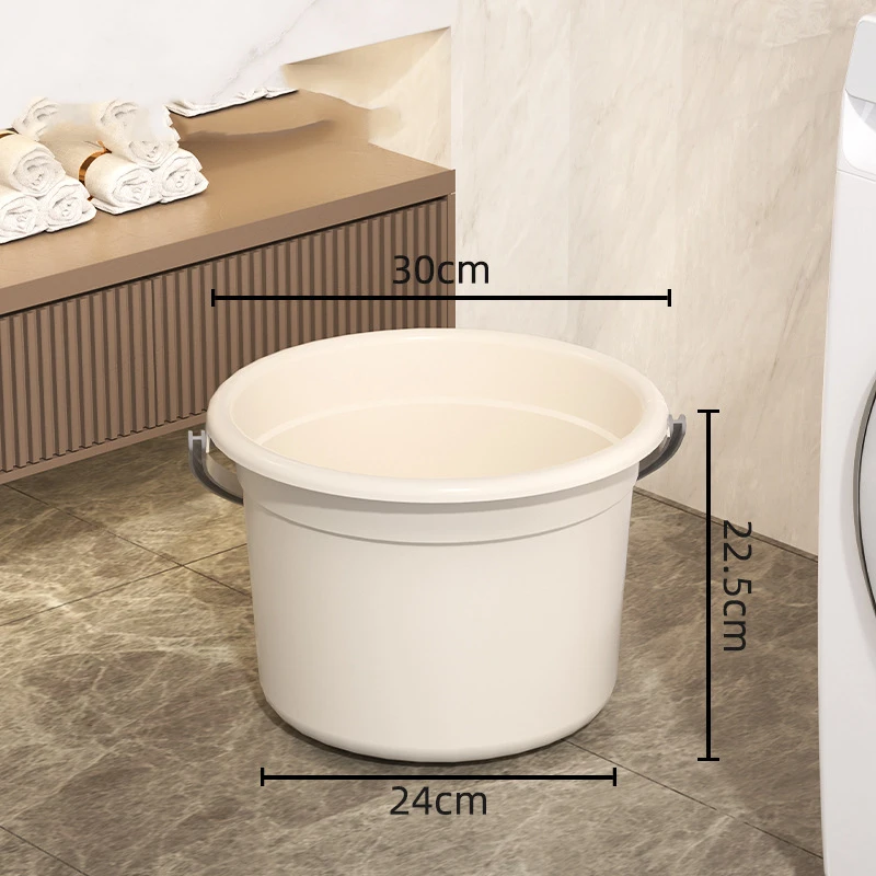 Covered Basin Water Bucket Simple and Large Capacity Student Dormitory Thick Portable Household Toiletries Plastic Bucket