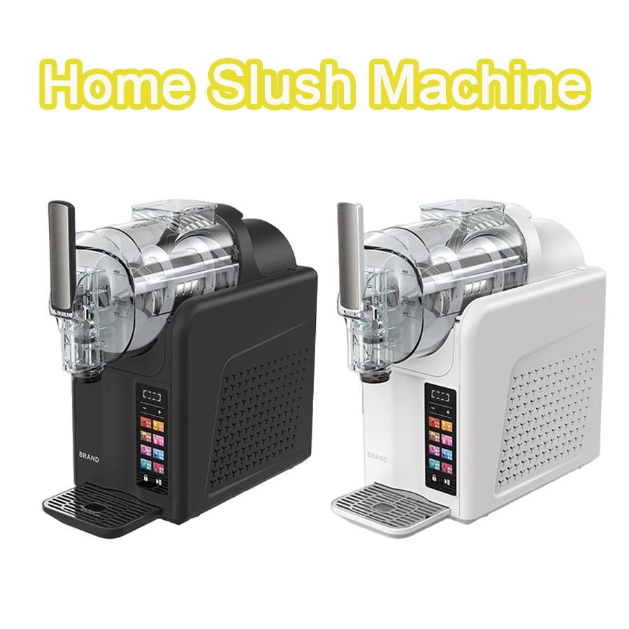 Mini Household Slush Maker One Touch Control, Automatic Cleaning 360° Rotation Frozen Juice Milkshake Slush Machine