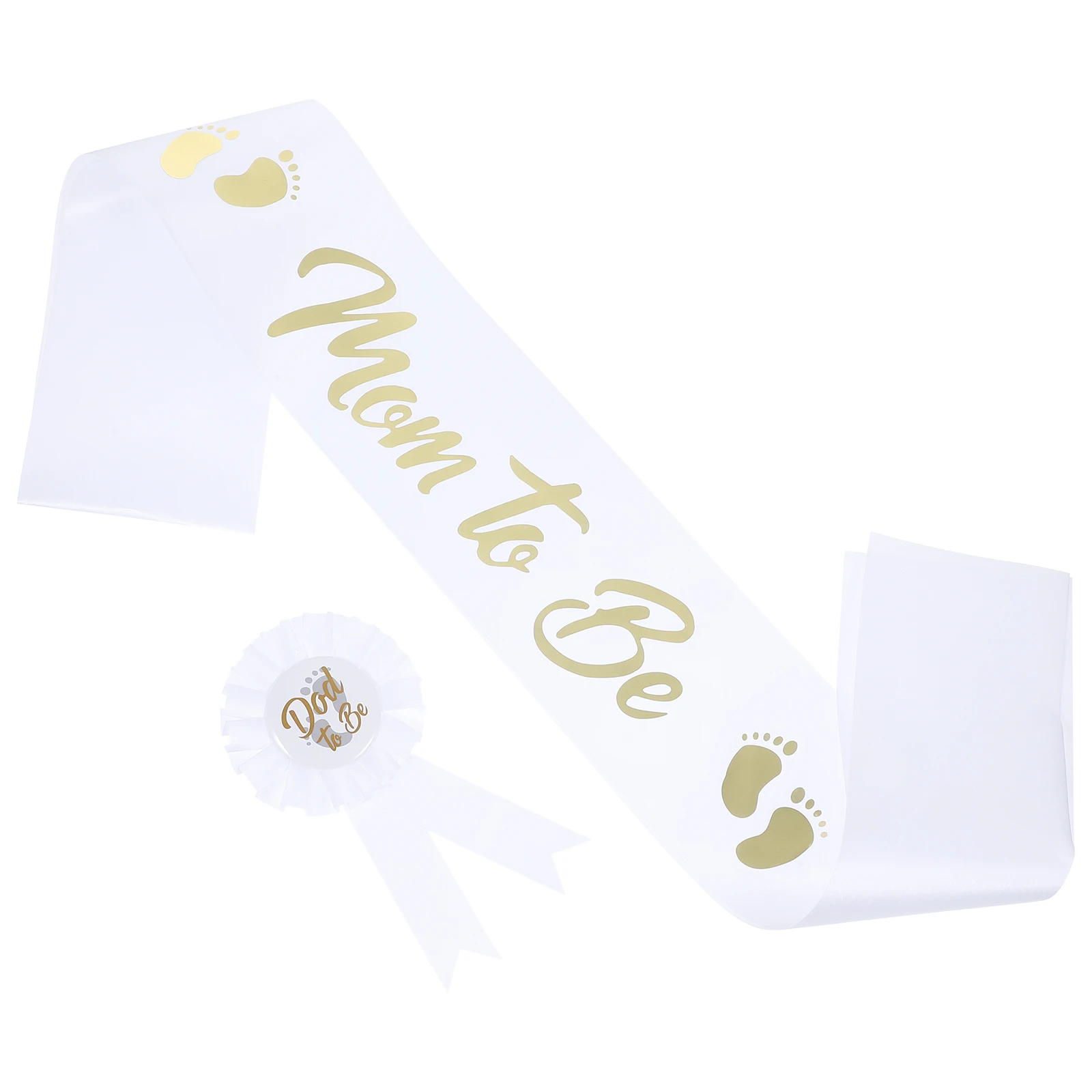 

1 set Mom to Sash Dad to Be Badge Pin Set Baby Shower Pin For Dad for Baby Shower Decorations Lightweight Comfortable Gifts