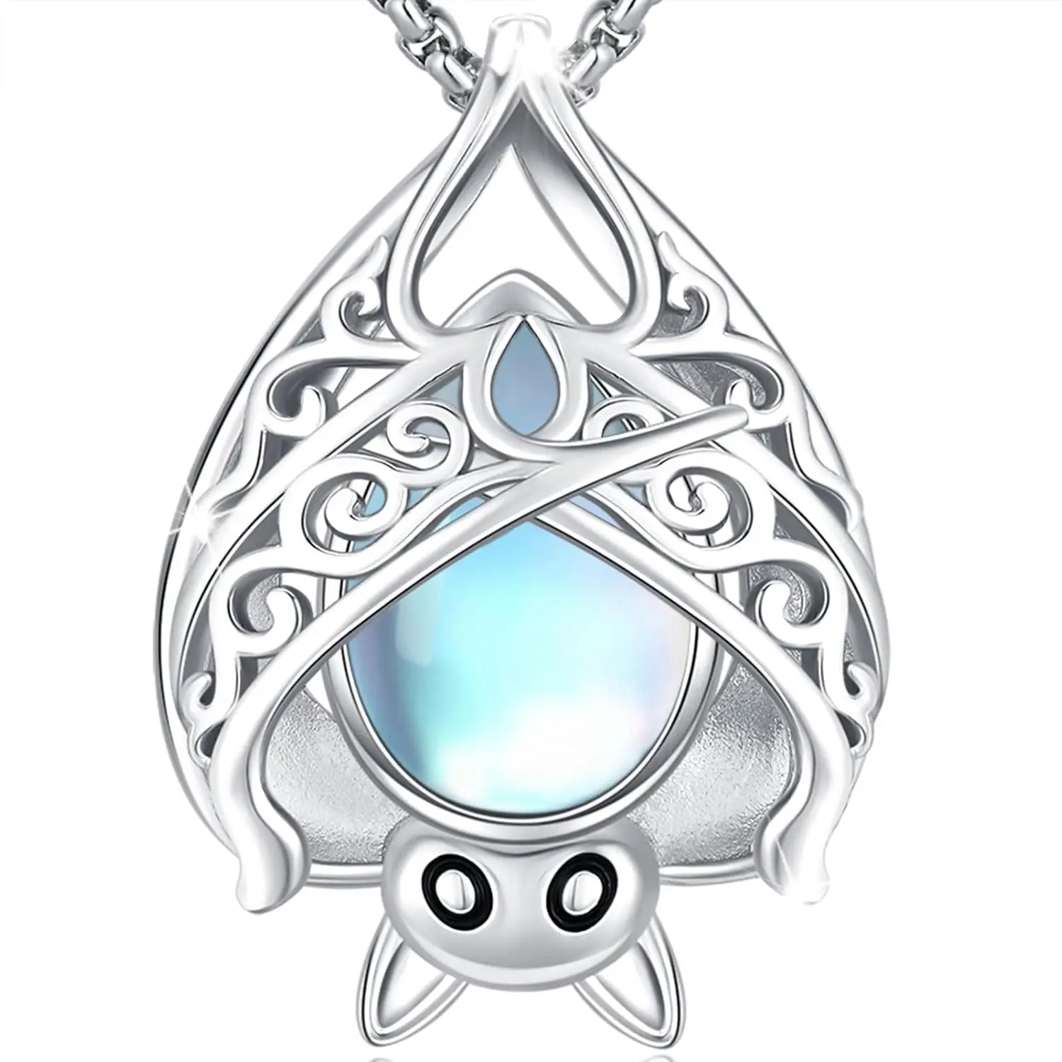 

Ожерелье с изображением летучей мыши, кулон в виде животного, стерлинговое серебро 925 пробы, милые ювелирные изделия с животными, подарки на выпускной для женщин и мужчин, любителей животных, праздник