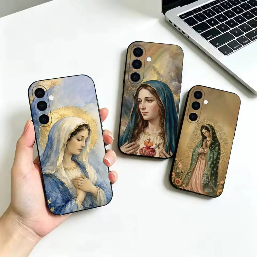 Guadalupe Virgen Mary Soft Silicone Protective Cover, Suitable for Samsung Galaxy A02S,A12-A52,A21S,A31,A41,A51,A71-A73,A30S