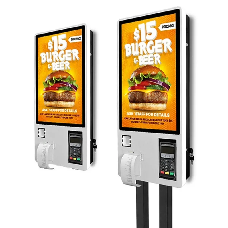 24 Inch Self-service Kiosk Food Order Machine for Fast Food Restaurant