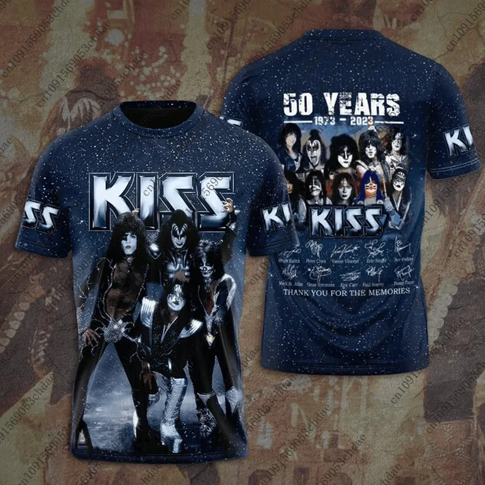 Summer Kiss Band 51. Anniversary 1973-2024 Signature 3D T Shirt 2024 New Tee Fathion Mens Classic T-Shirt Day-wear Tee Shirt