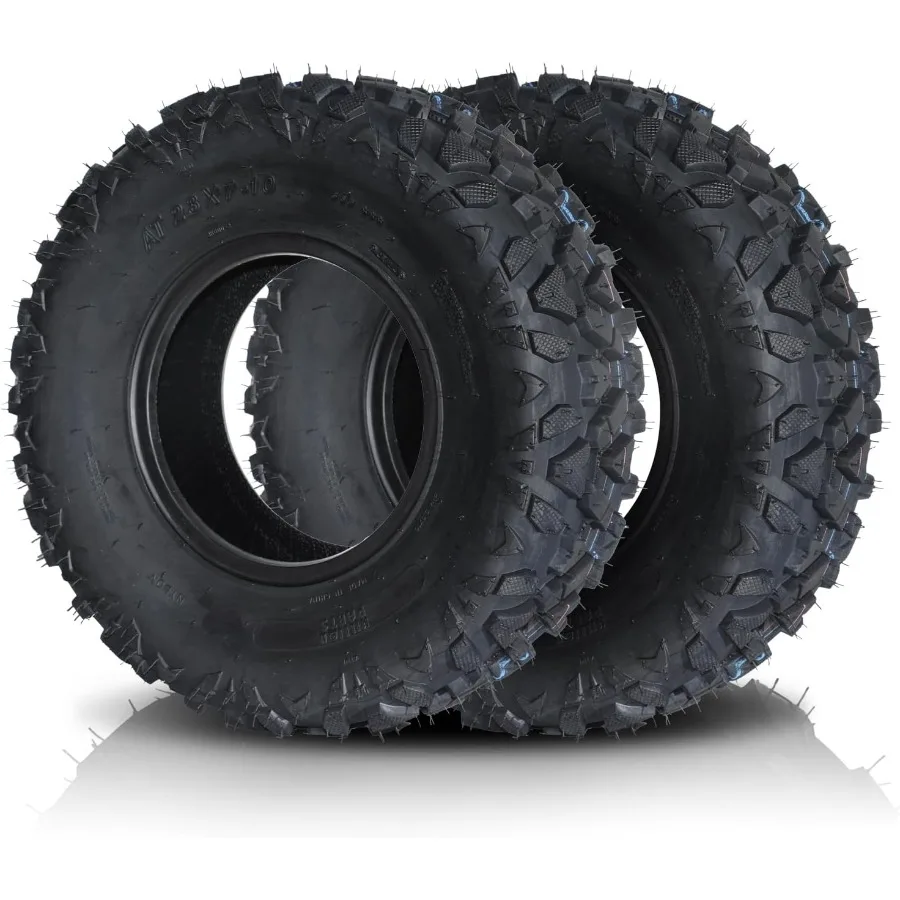 

23x7.0010 Спортивные шины для квадроциклов UTV, 4-слойные, 23x7x10, вездеходные бескамерные шины, набор из 2 предметов для отдыха по бездорожью и езды по тропе с En