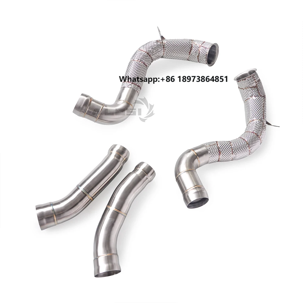 

High-flow Exhaust System Power Upgrade for Mercedes Benz C63 COUPE AMG W205 4.0T Stainless Steel Exhaust Downpipe Converter