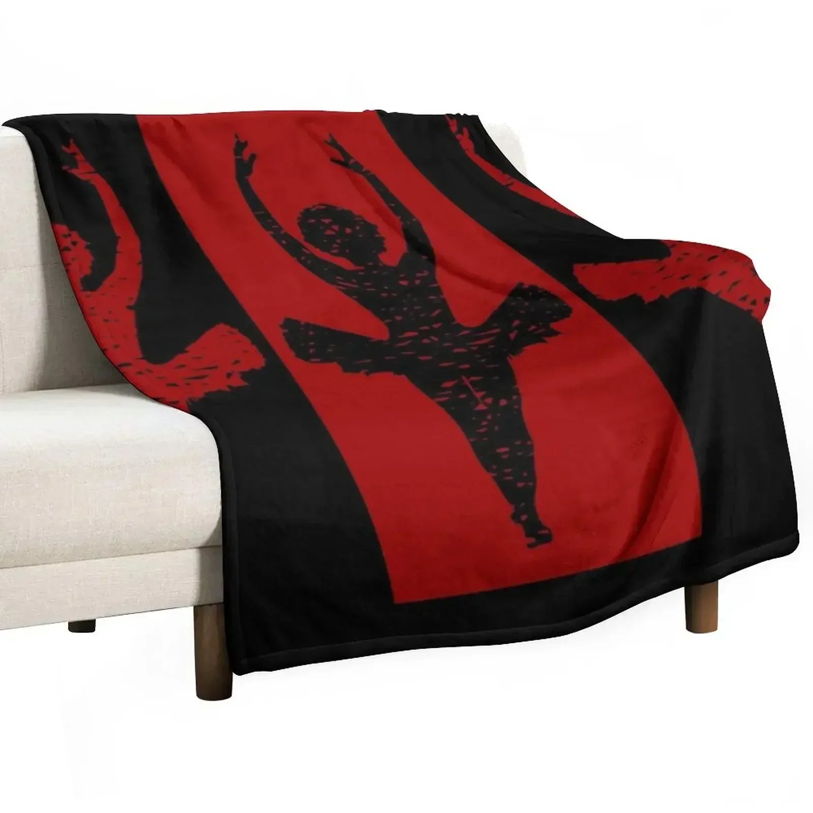 African American Ballerina Silhouette Throw Blanket Picnic Weighted Blankets