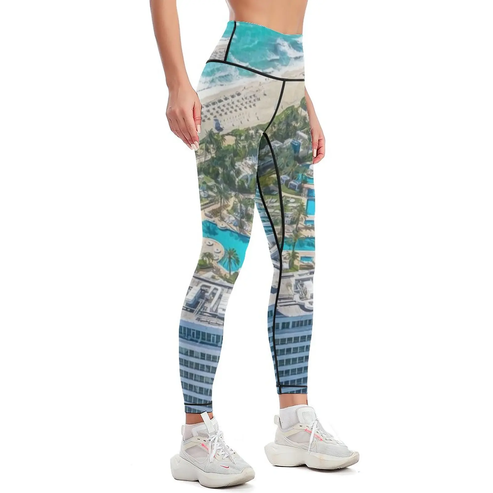 Ocean Drive Miami Leggings Women's sports Women's tights Clothing fitness Womens Leggings