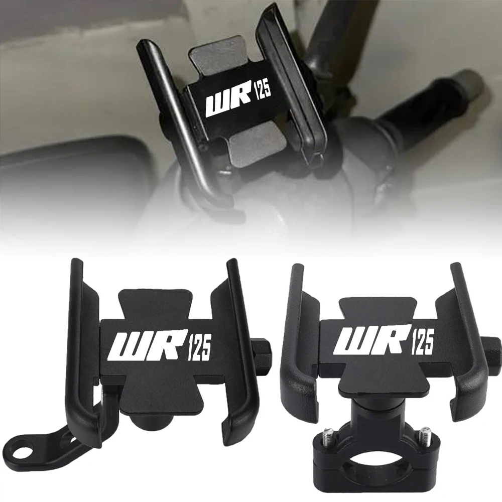 

Motorcycle Accessories CNC Handlebar Mobile Phone Holder GPS Stand Bracket For YAMAHA WR125 WR125X WR125R WR 125 2012-Present