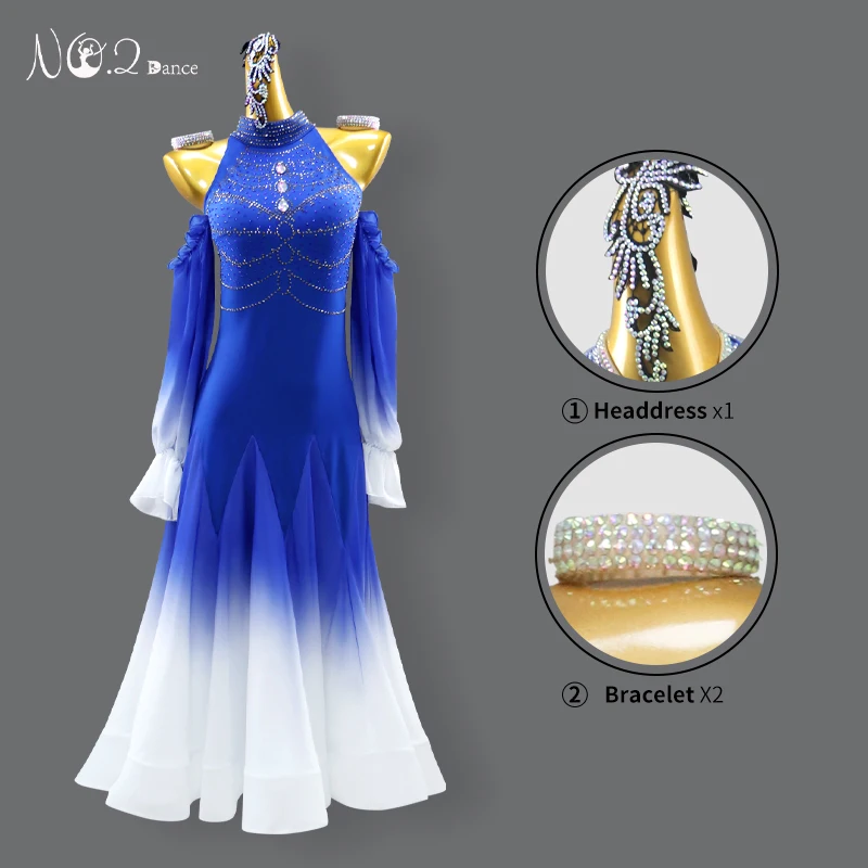 Girls Ballroom Dance Dress Modern Costume Womens Competition Sport Suit 2026 Dancewear Clothing Practice Match Prom Waltz Outfit