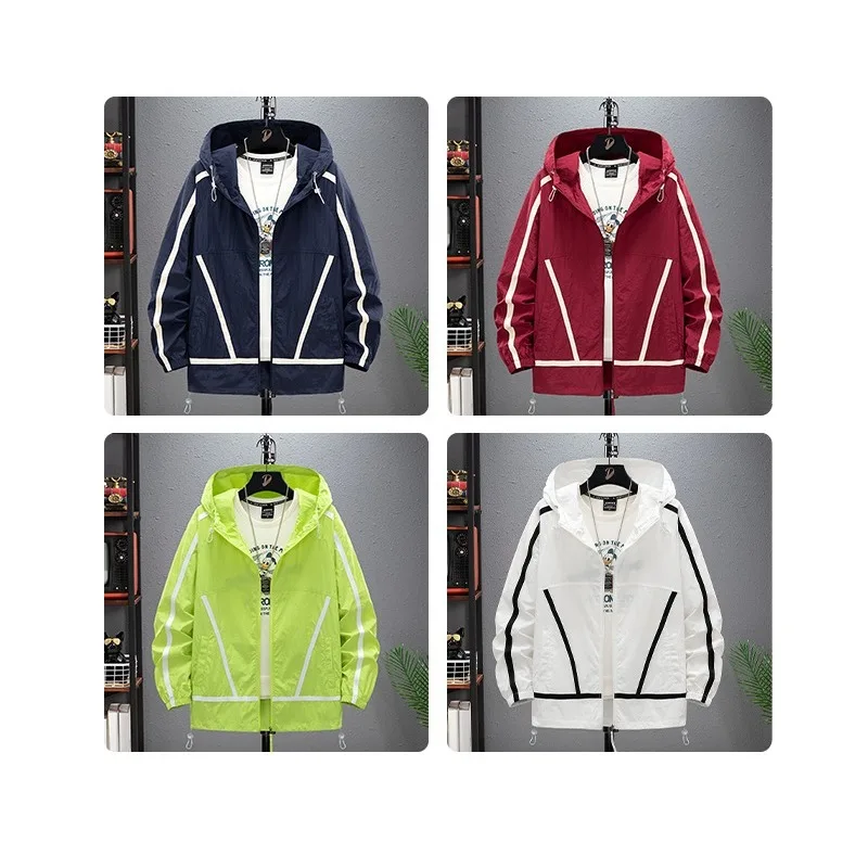 Outdoor Skateboarding Sports Leisure UV Resistant Splicing Jacket Trendy Lightweight Breathable Long Sleeve Sunscreen Clothes