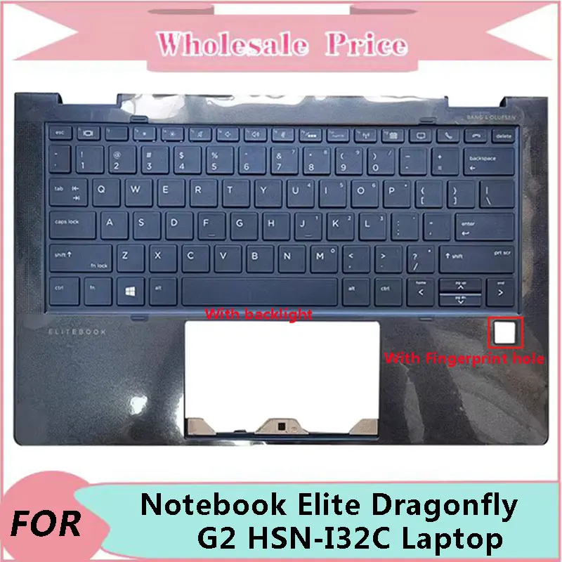 

New Original For Notebook Elite Dragonfly G2 HSN-I32C Laptop Palmrest Case Keyboard US English Version Upper Cover