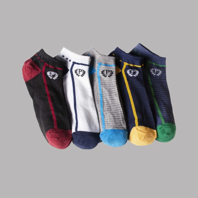 Chaussettes de sport décontractées respirantes pour hommes, absorbant la sueur, bouche peu profonde, chaussettes de rinçage, bateau, haute qualité, été, 5/10 paires