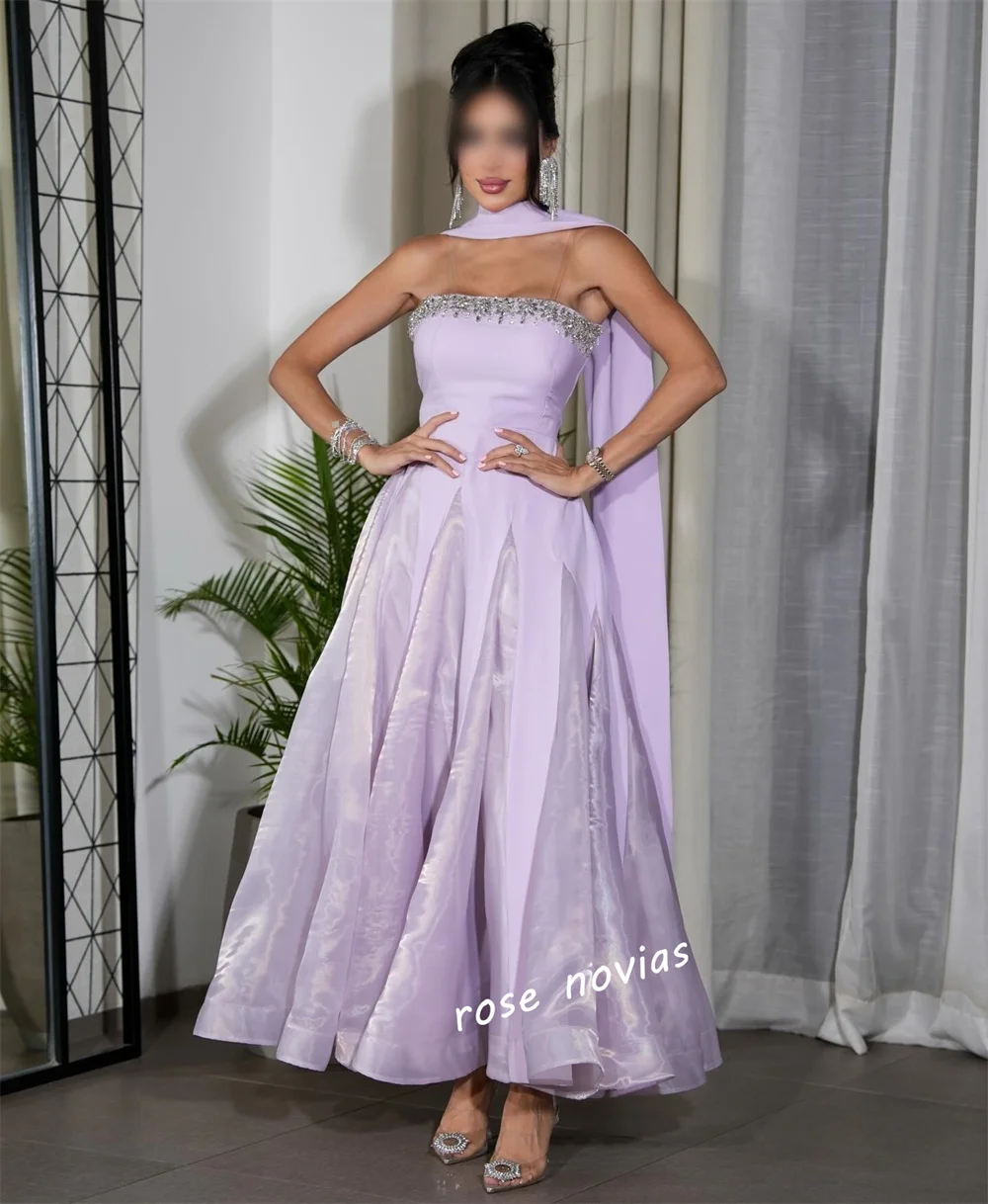 Abiti lunghi a trapezio chic personalizzati Abito da sera formale senza spalline glitterato Occasioni su misura Abito da festa elegante di alta qualità