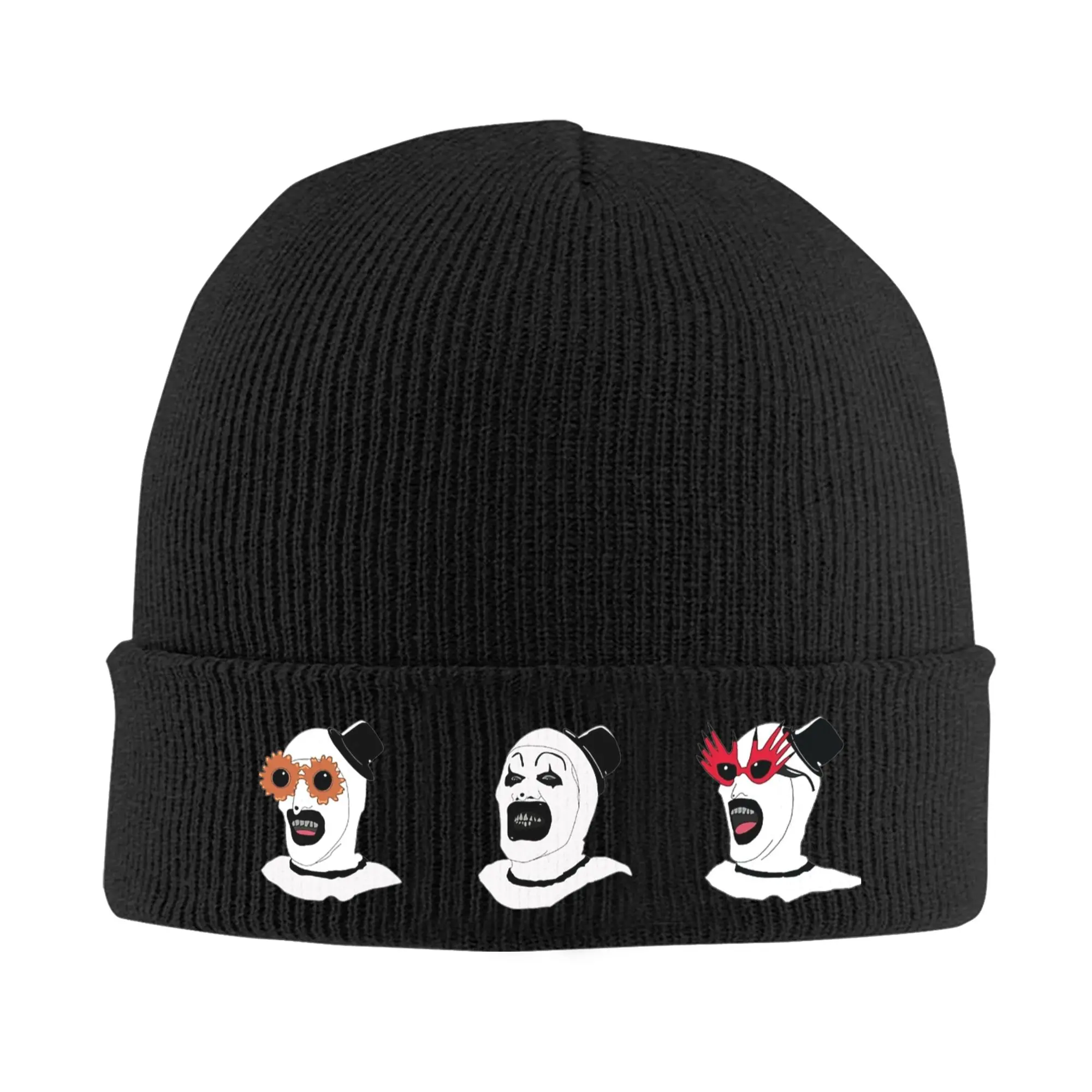 2026 The Terrifier Art The Clown Knitted Hat Beanie Winter Hats Warm Acrylic  Hip-hop  Cap for Men Women Gift,
