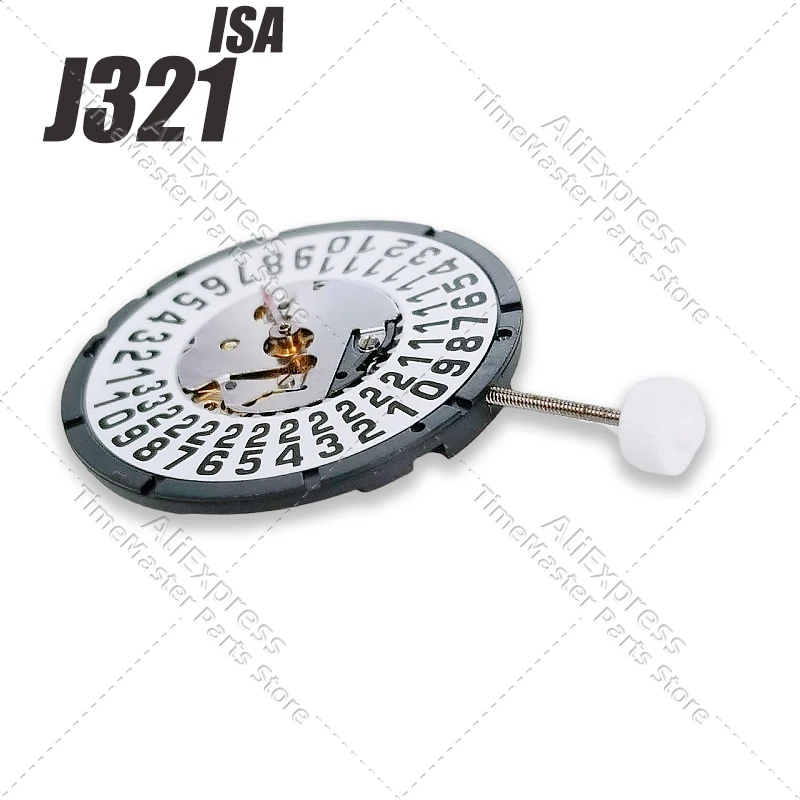 ISA J321/103 movimiento de cuarzo 3 manecillas fecha piezas de reloj reparación accesorios reemplazo