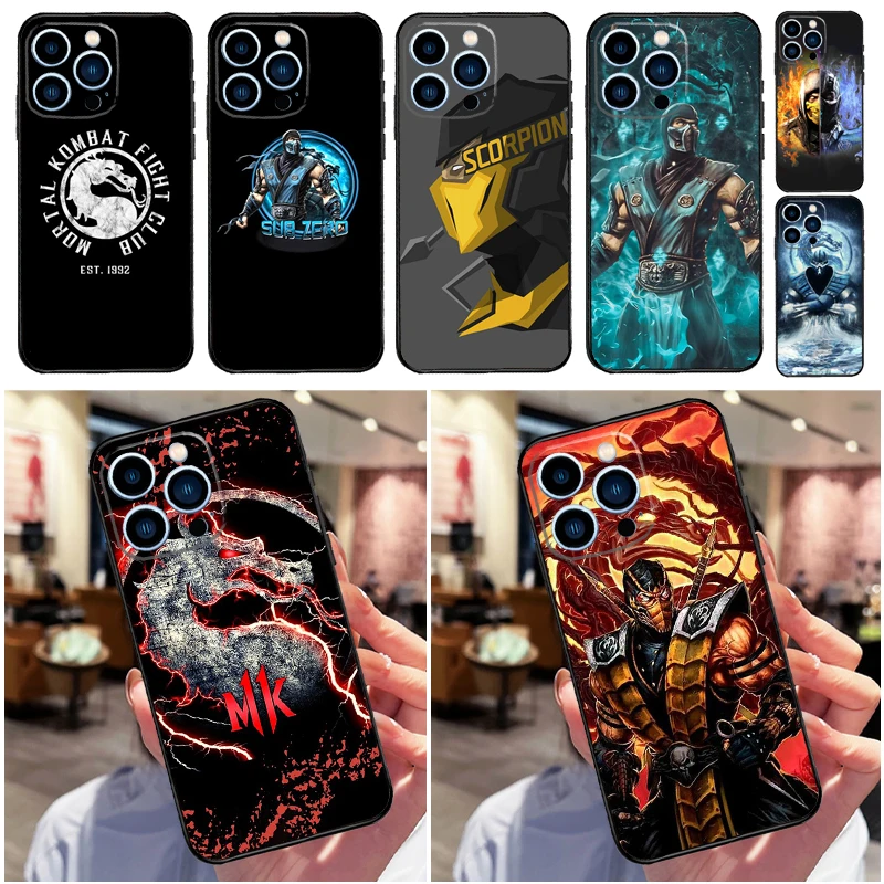 Scorpion Zero Sub Mortal Kombat Phone Case For iPhone 16 15 14 12 11 13 Pro Max Cover on iPhone 16 15 13 Mini X XS Max XR Coque