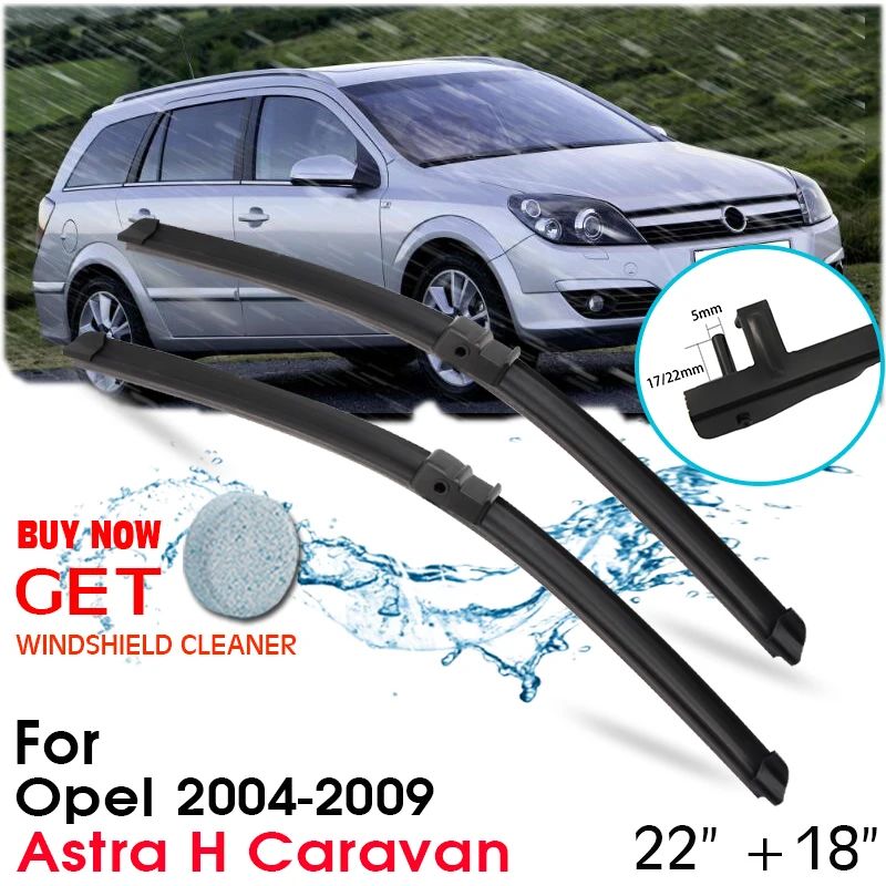 

Car Blade Front Window Windshield Rubber Silicon Refill Wipers For Opel Astra H Caravan LHDRHD 2004-2009 22"+18" Car Accessories