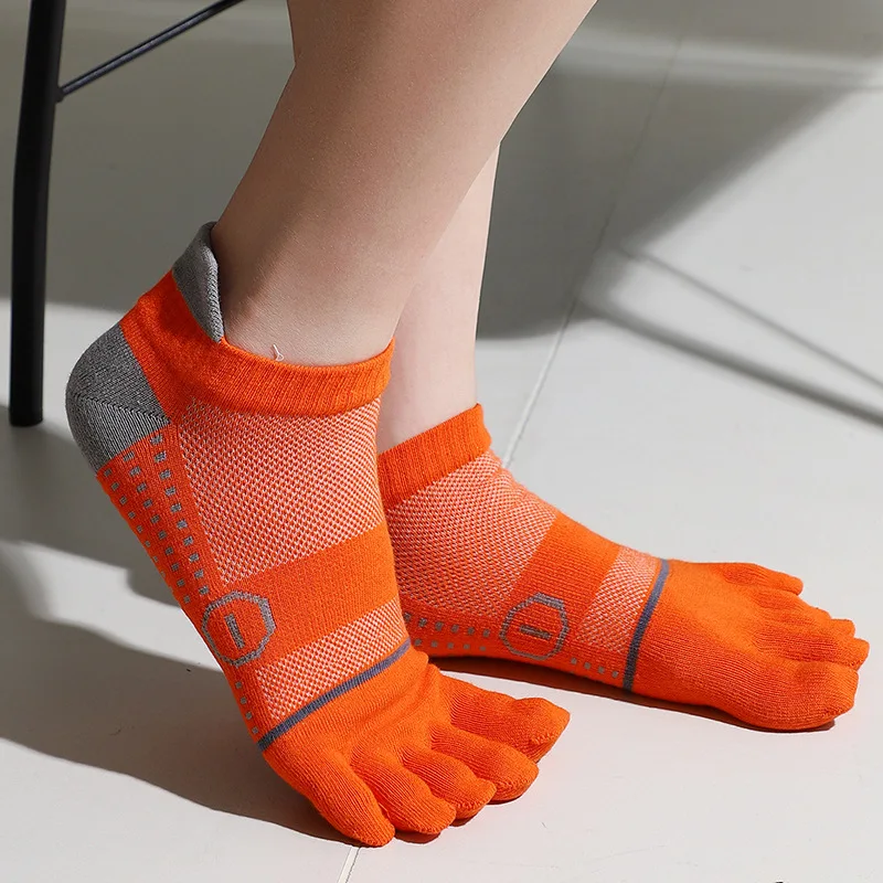 

5 Pairs Short Sport Socks for Men Women Summer Breathable Thin Mesh Boat Sock Cotton Badminton Running Ankle Socks Five Fingers