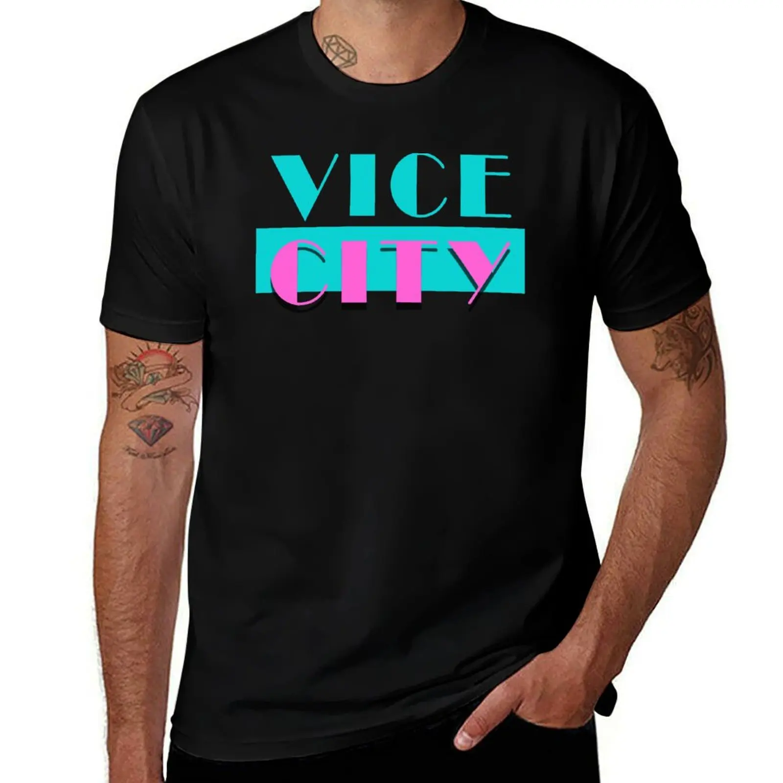 

Vice city T-Shirt man t shirts cotton funny t shirts dark humor T-Shirt