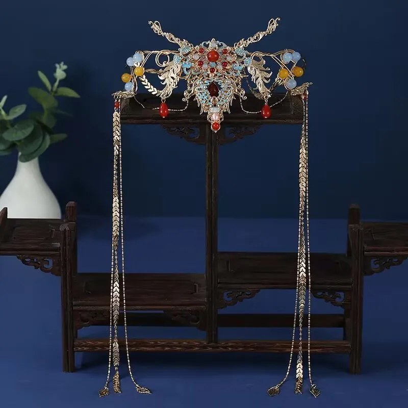 سلسلة رأس زهور معدنية مع عصابة رأس مطرزة بشرابة لتزيين الشعر للنساء والفتيات #1