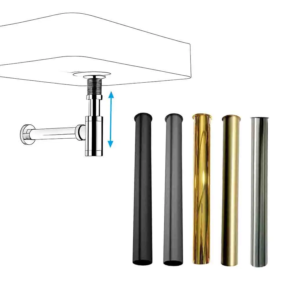 Flexible Hose 30cm Extension Pipe Bathroom Basin Bottle Trap Lengthen Pipe Customized Sink Pop Up Tube Washbasin Drain Connector