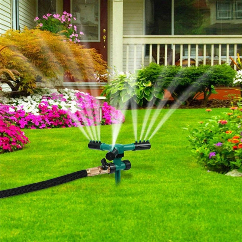 360° Rotating Lawn Ground Insert Automatic Sprink Water Watering Sprinkler Sprayer Lawn Garden Sprinkling Irrigation Gardening