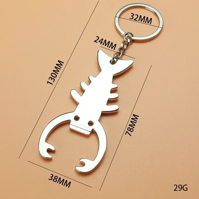 Cartoon Unique Thickened Durable Creative Lobster Bottle Opener Taste Crab Keychain Beer Electroplating Polishing Colorfast