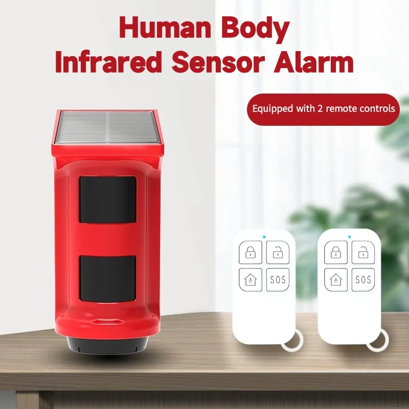 Solar Infrared Alarm Human Body Induction Anti-theft Alarm Anti-theft Pet Recognition Small Size Multi-mode SolarRechargeable