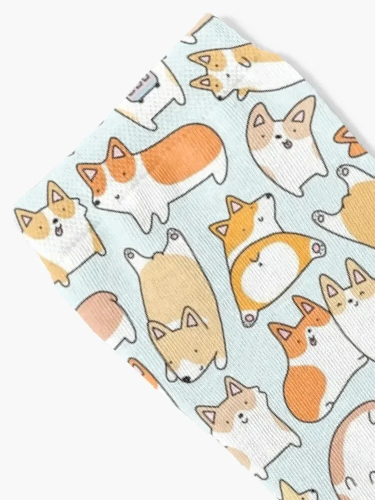 Corgilicious Corgi Doodle Socks Climbing Wholesale christmas stocking Designer Man Socks Women's