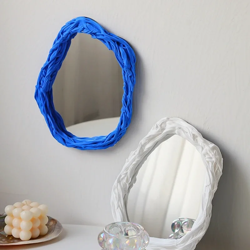 

Irregular DIY Mirror Wall Stickers Makeup Decorative Frame Small Japanese Living Room Desk Mirrors Art Spiegel Korean Decoration