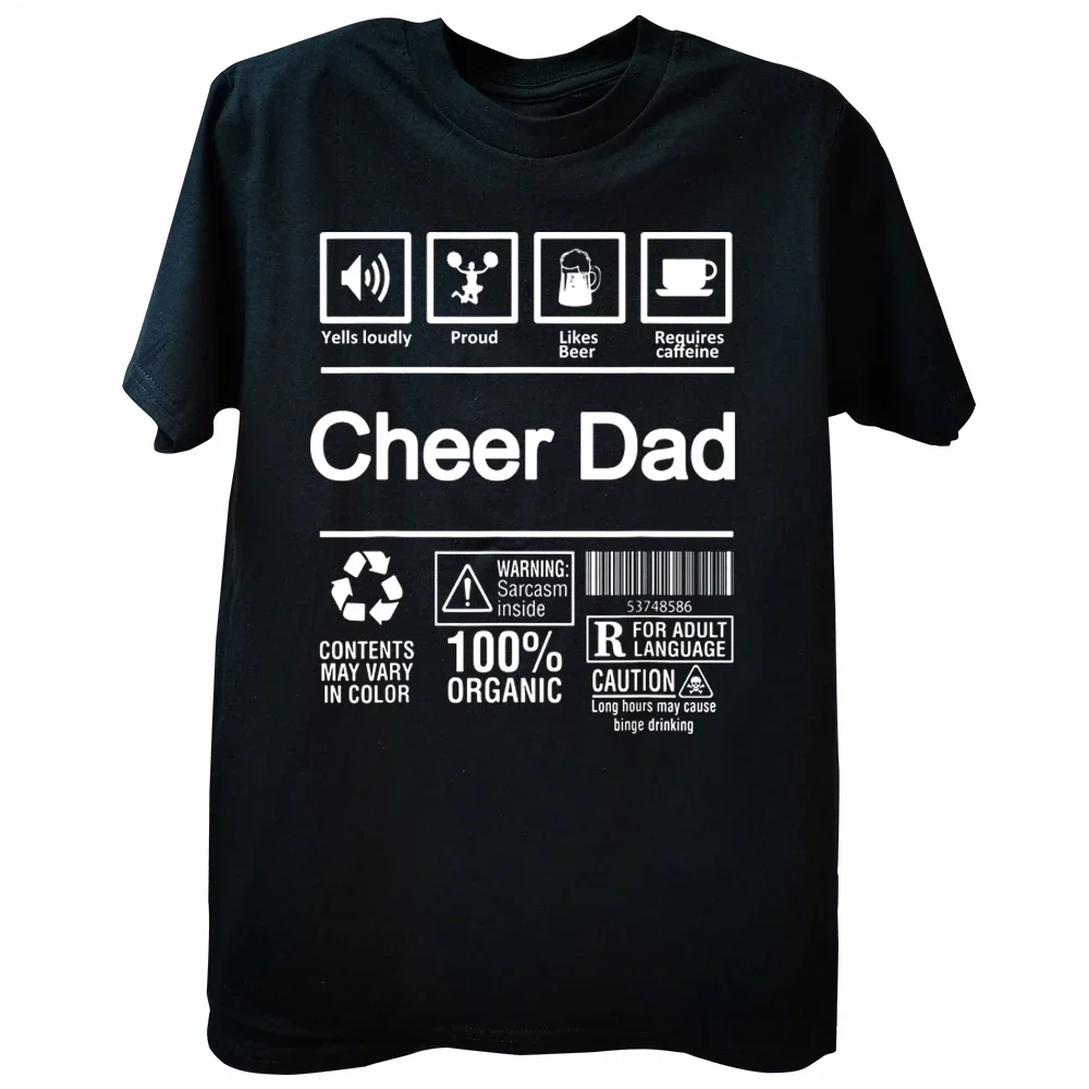 

Мужская футболка Cheer Dad, Забавные Рубашки Cheer Dad, топы, летние модные мужские Топы И Футболки, хлопковая Рождественская одежда для группы