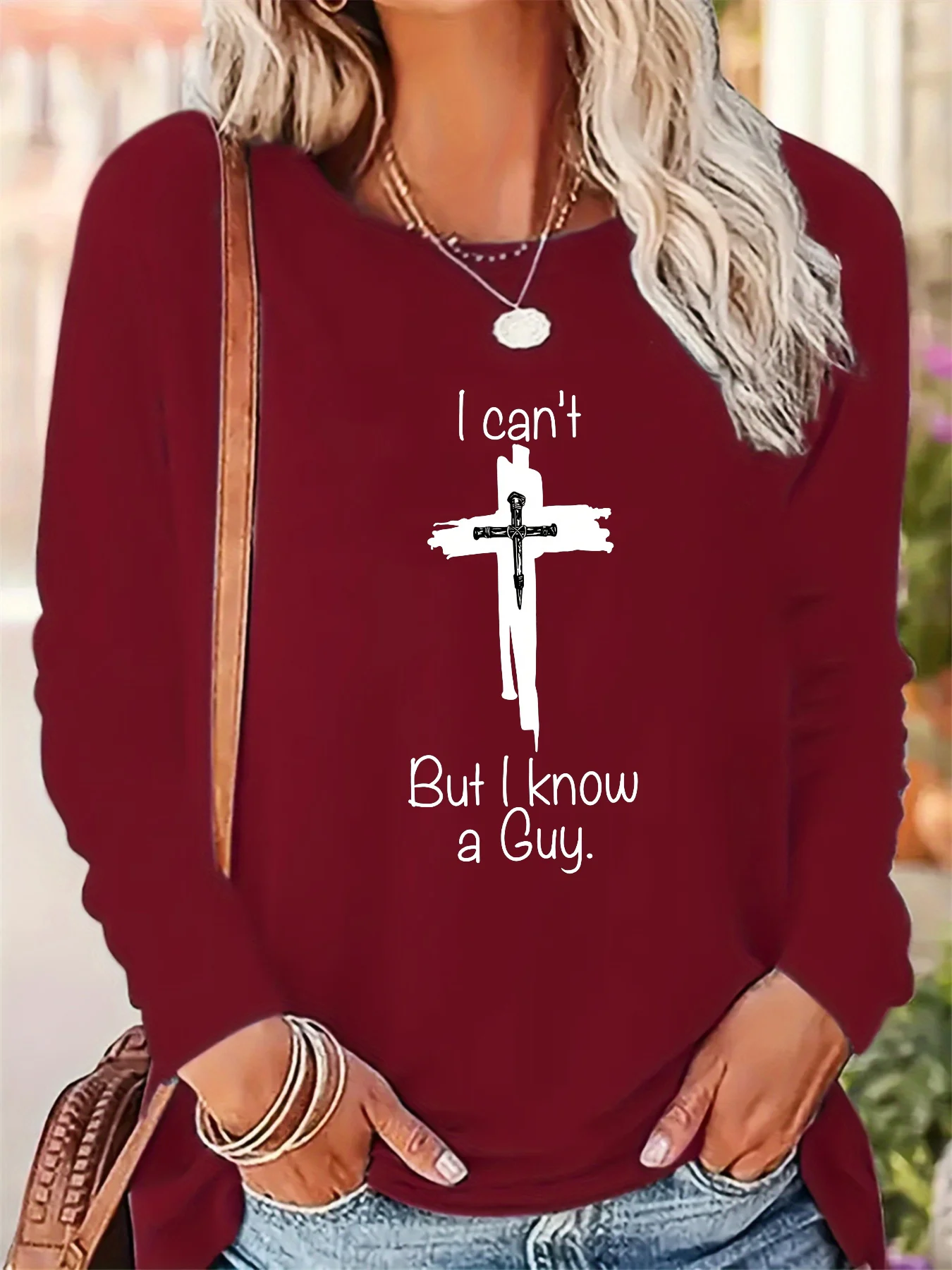 Women's 100% cotton I Know a Guy long sleeved t shirt 2