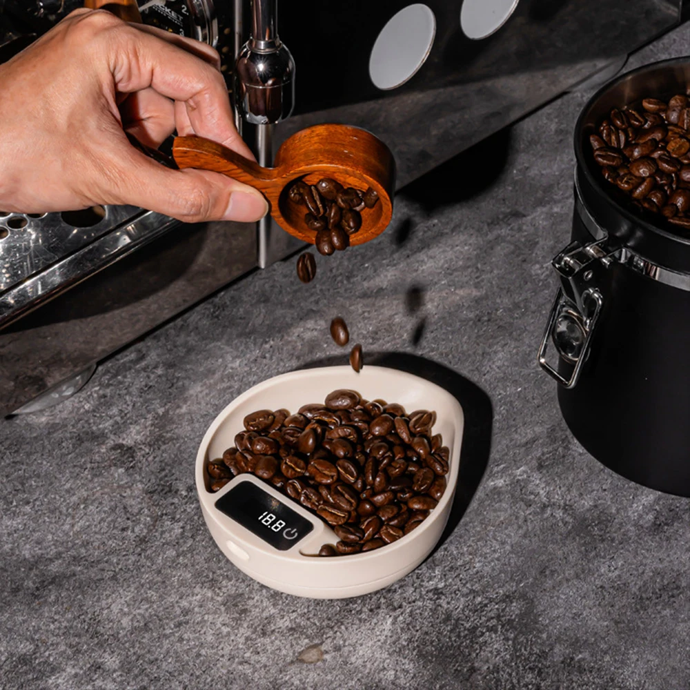 Mini Coffee Scale 0.1g Accurate Digital Scale Espresso Bean Tray LED High Precision